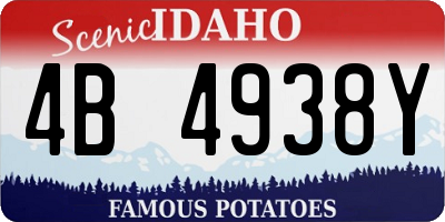 ID license plate 4B4938Y