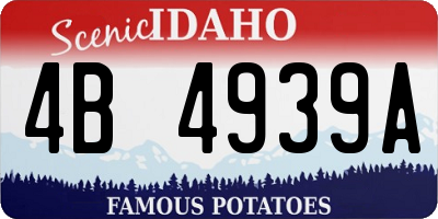 ID license plate 4B4939A