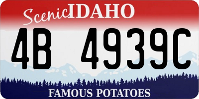 ID license plate 4B4939C