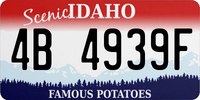 ID license plate 4B4939F