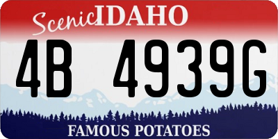 ID license plate 4B4939G