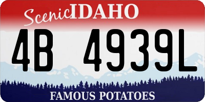 ID license plate 4B4939L
