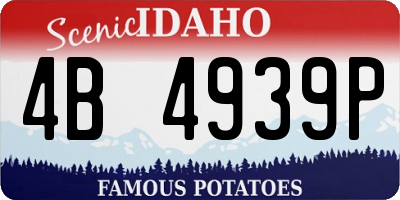 ID license plate 4B4939P