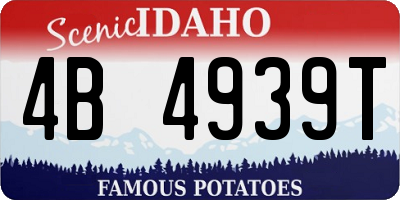 ID license plate 4B4939T