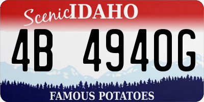 ID license plate 4B4940G
