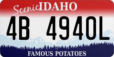 ID license plate 4B4940L