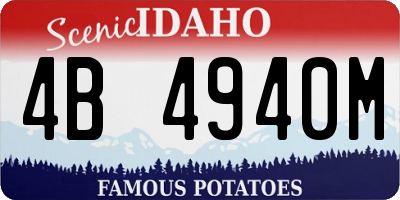 ID license plate 4B4940M