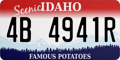 ID license plate 4B4941R