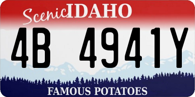 ID license plate 4B4941Y