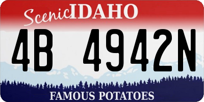 ID license plate 4B4942N