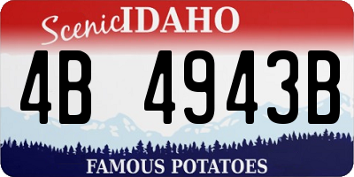 ID license plate 4B4943B