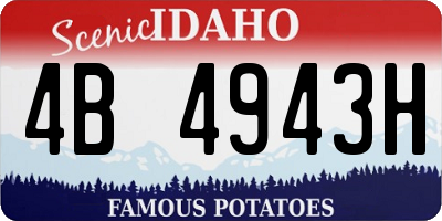 ID license plate 4B4943H