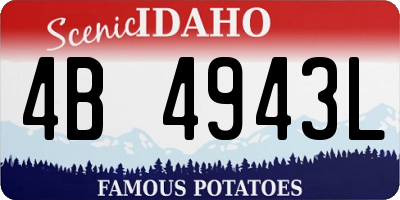 ID license plate 4B4943L
