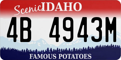 ID license plate 4B4943M