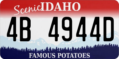 ID license plate 4B4944D