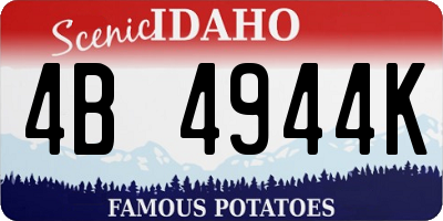 ID license plate 4B4944K
