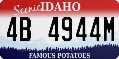 ID license plate 4B4944M