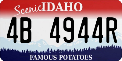 ID license plate 4B4944R