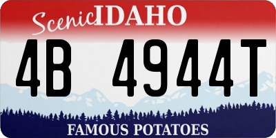 ID license plate 4B4944T