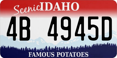 ID license plate 4B4945D