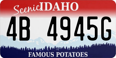 ID license plate 4B4945G
