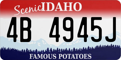 ID license plate 4B4945J