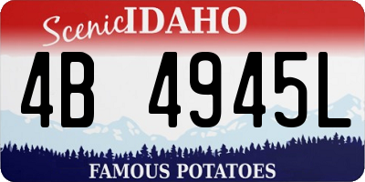 ID license plate 4B4945L