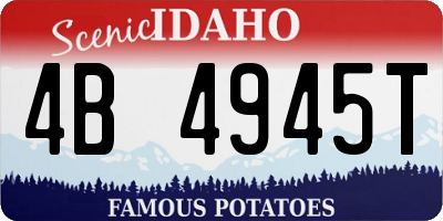 ID license plate 4B4945T