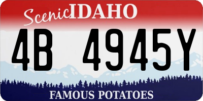 ID license plate 4B4945Y