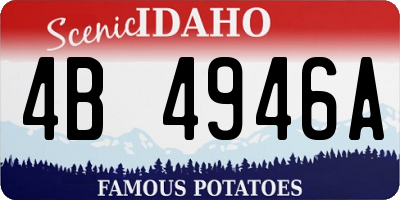 ID license plate 4B4946A