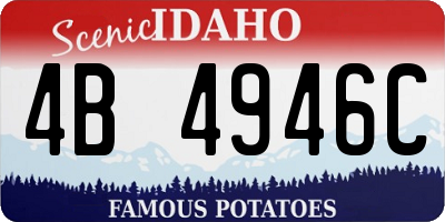 ID license plate 4B4946C