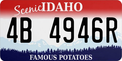 ID license plate 4B4946R