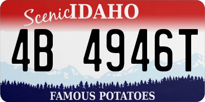 ID license plate 4B4946T