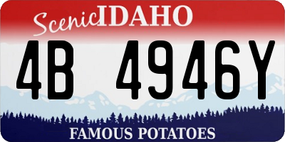 ID license plate 4B4946Y