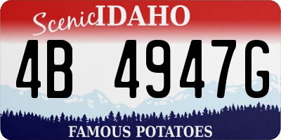 ID license plate 4B4947G