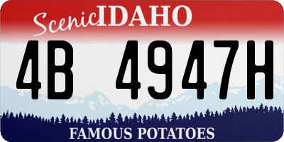 ID license plate 4B4947H