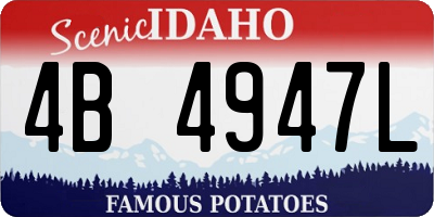 ID license plate 4B4947L