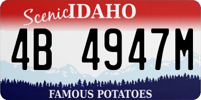 ID license plate 4B4947M