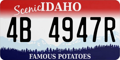 ID license plate 4B4947R
