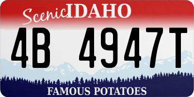 ID license plate 4B4947T