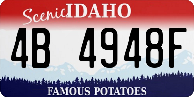 ID license plate 4B4948F