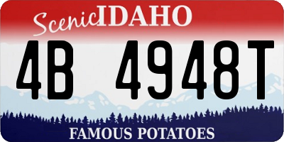 ID license plate 4B4948T