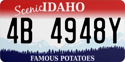 ID license plate 4B4948Y