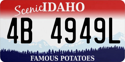 ID license plate 4B4949L