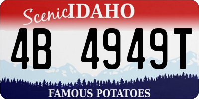 ID license plate 4B4949T