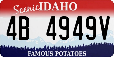 ID license plate 4B4949V