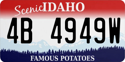 ID license plate 4B4949W