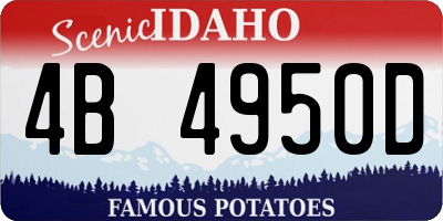 ID license plate 4B4950D