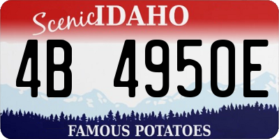 ID license plate 4B4950E