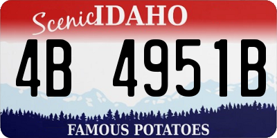 ID license plate 4B4951B
